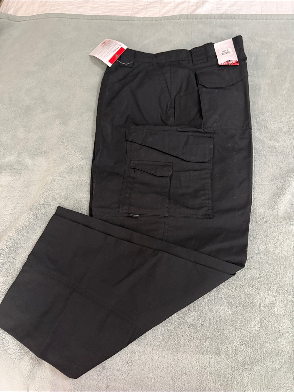 Men's Black Cargo Work Pants with Utility Pockets